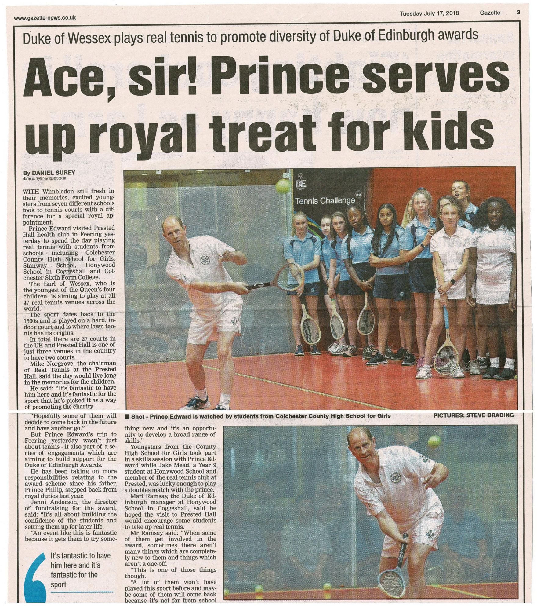 Royal Visit to Prested 2 Prested Hall